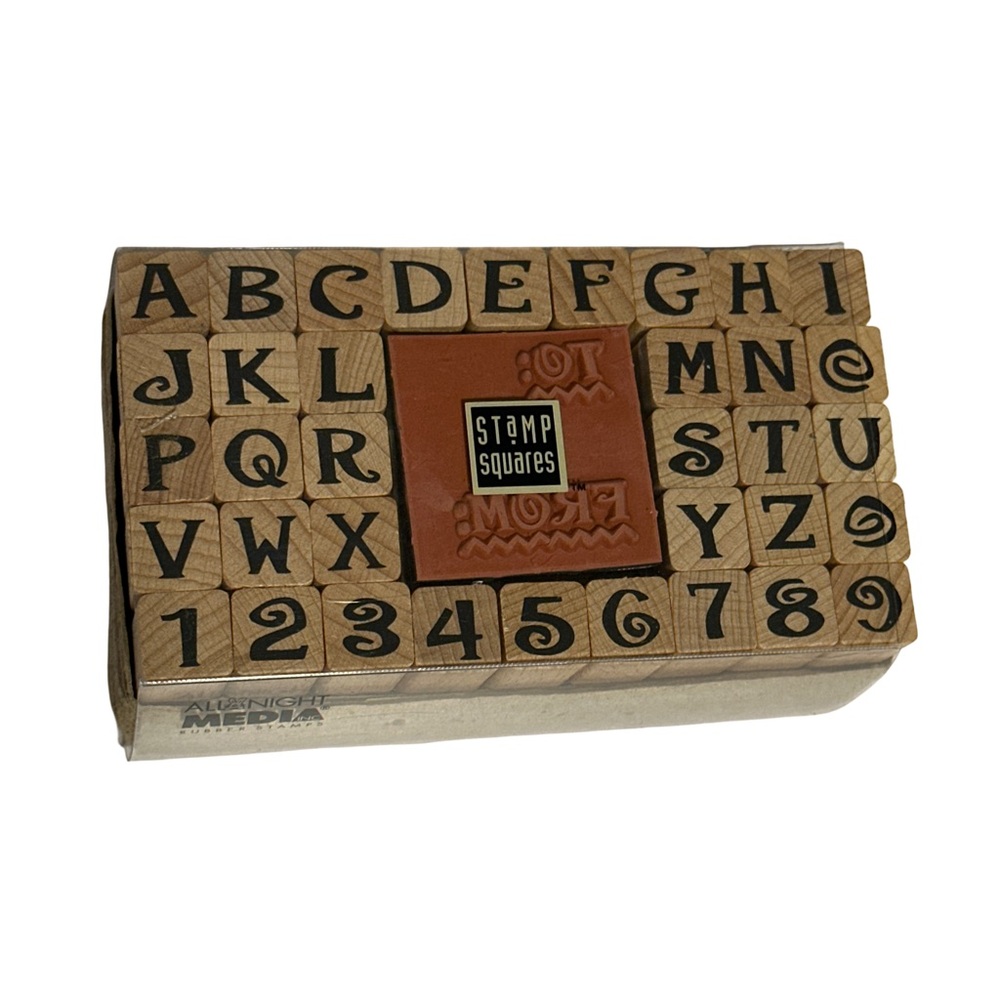 Rubber Stamp Alphabet Numbers